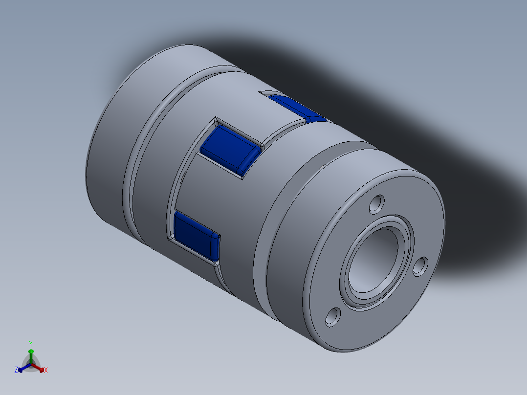 星形弹性联轴器正等轴测图