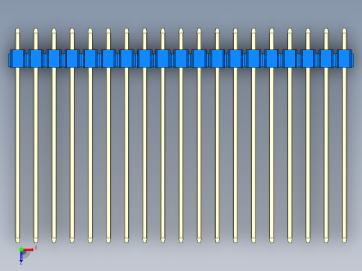 彩色公头100mil（2.54mm）系列-DS1021_blue_3x19p_100mil_Type43_rev1.0俯视缩略图