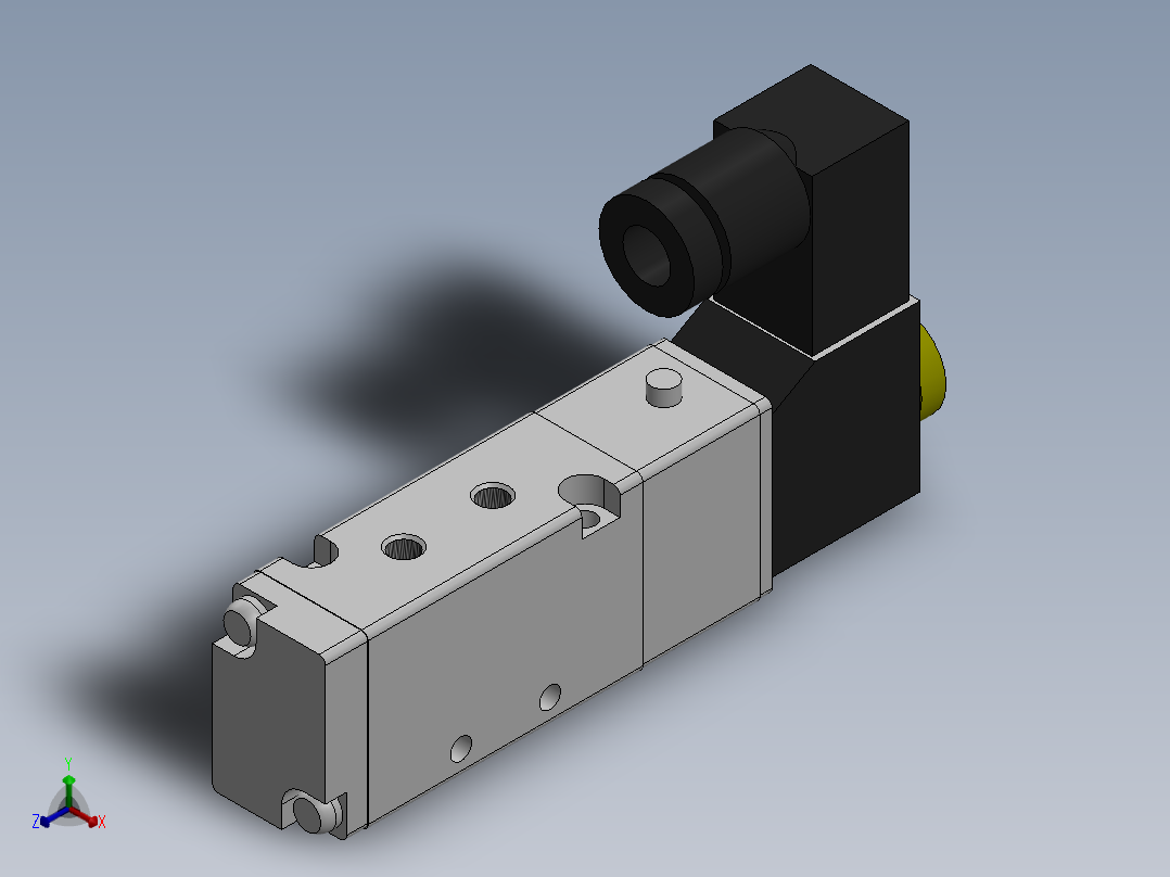 2联装阀模块正等轴测图