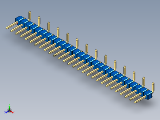 彩色公排针 100mil 2.54mm 系列-DS1022_blue_28p_100mil_Type_SMT_R2_rev1.0