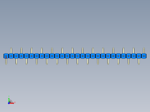 彩色公排针 100mil 2.54mm 系列-DS1022_blue_28p_100mil_Type_SMT_R2_rev1.0前视缩略图