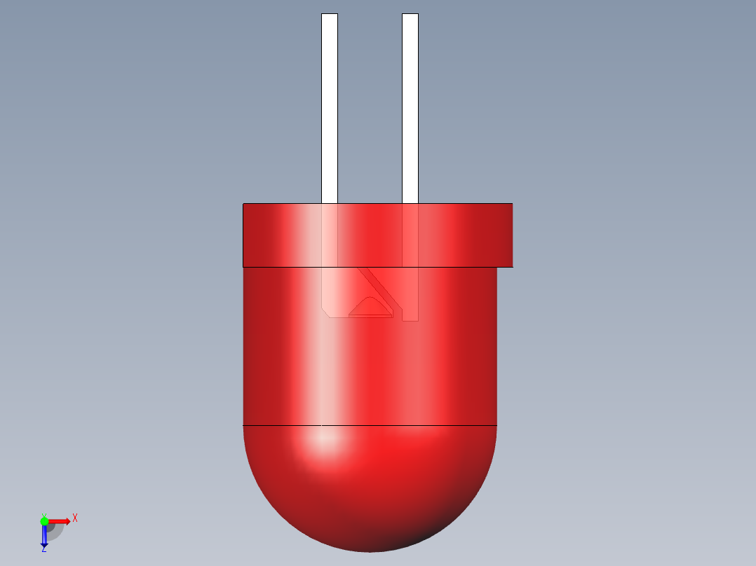 LED_Round_Red180_D8.0mm俯视图