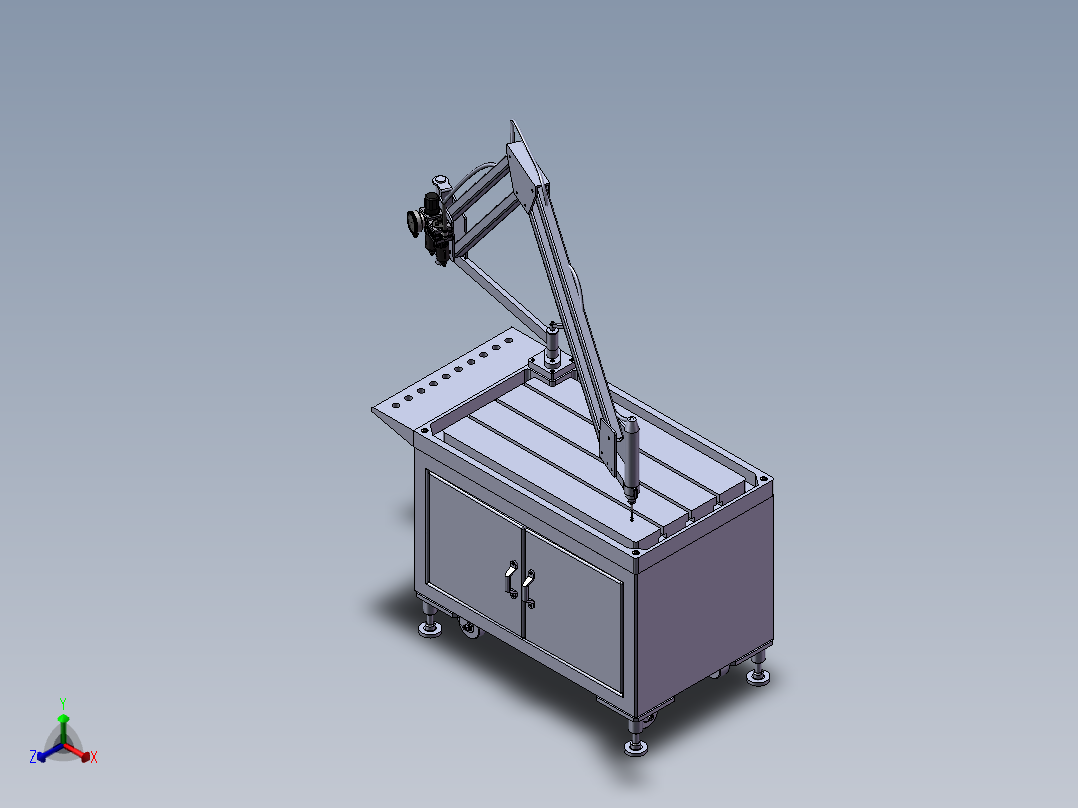 179数控空气攻丝机床正等轴测图