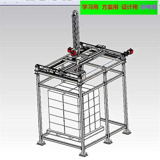 四轴码垛机械手3D模型图 非标自动化设备3D图纸3D模型缩略图
