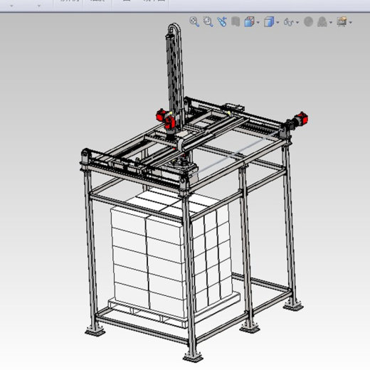 四轴码垛机械手3D模型图 非标自动化设备3D图纸3D模型缩略图