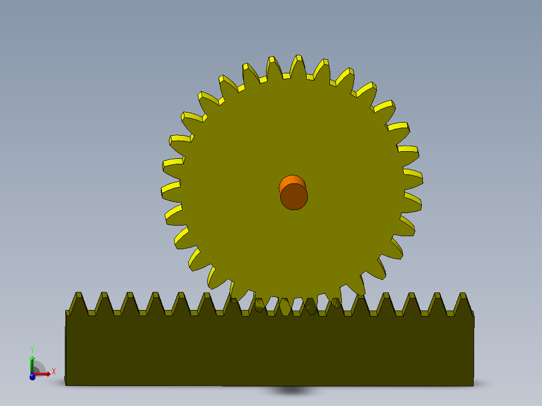 齿轮齿条啮合传动