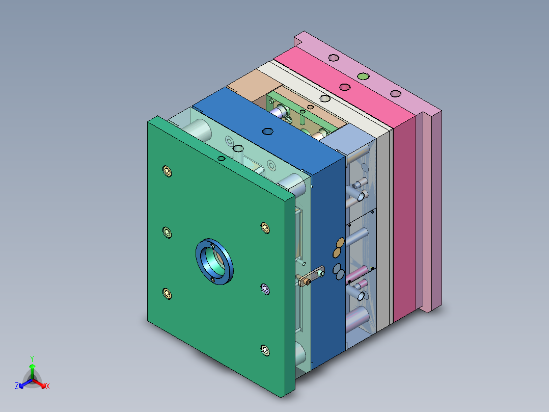 螺纹旋钮盖（绞牙+顶针板顶出）