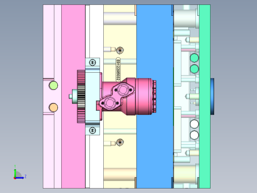 螺纹旋钮盖（绞牙+顶针板顶出）左视缩略图