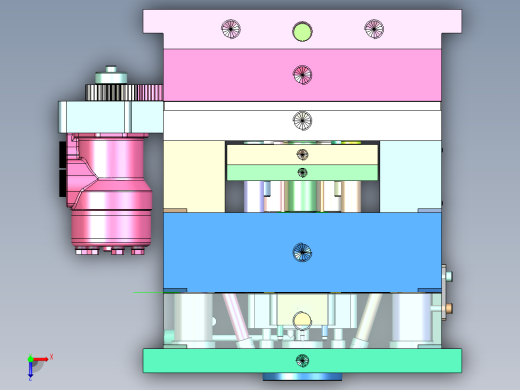 螺纹旋钮盖（绞牙+顶针板顶出）俯视缩略图