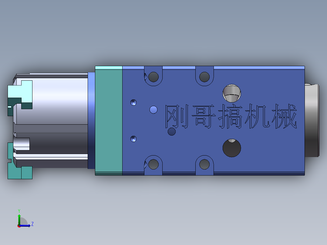 无限旋转夹爪左视图