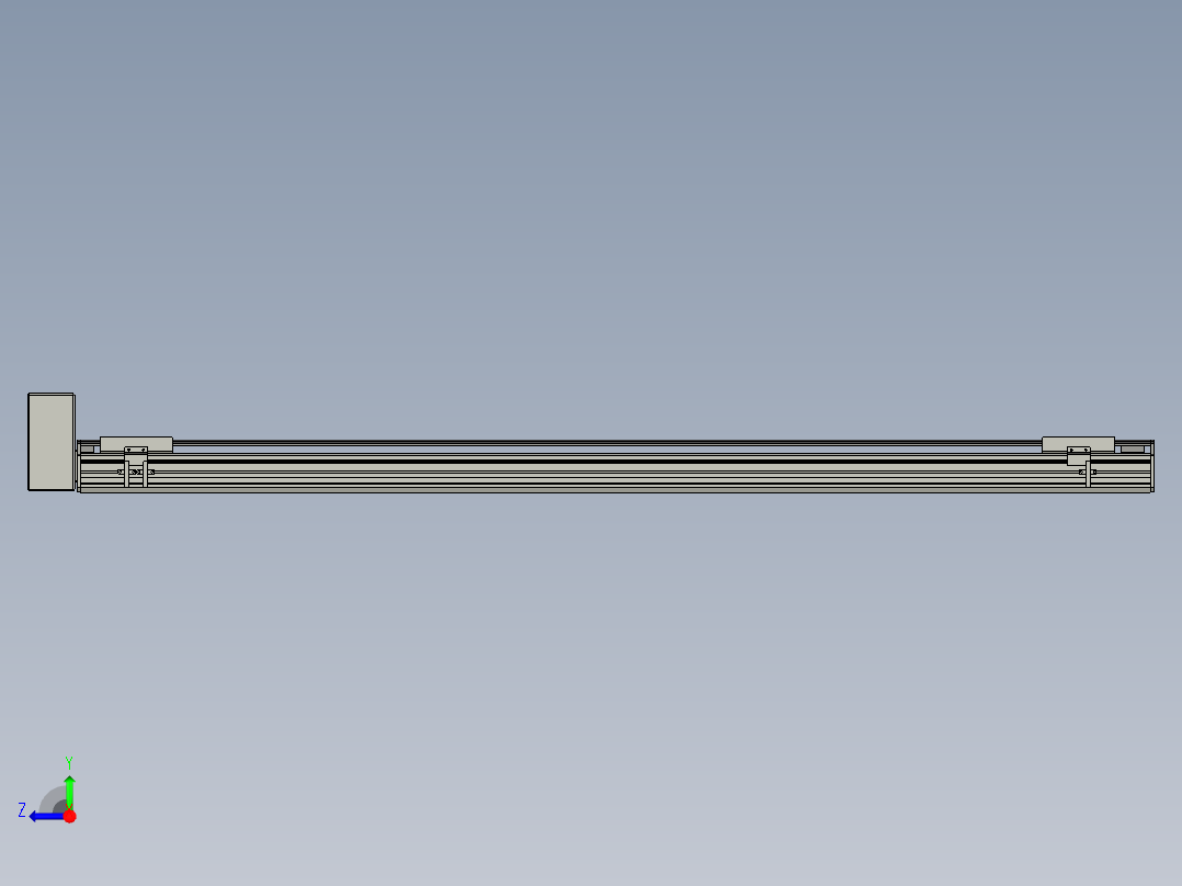 直线模组WG-LHB12-S1400-RU设计图纸右视图