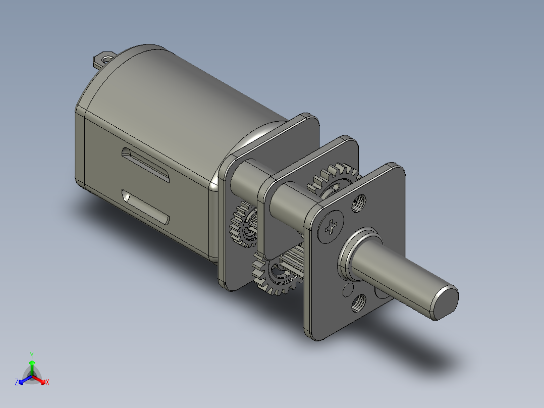 齿轮马达正等轴测图
