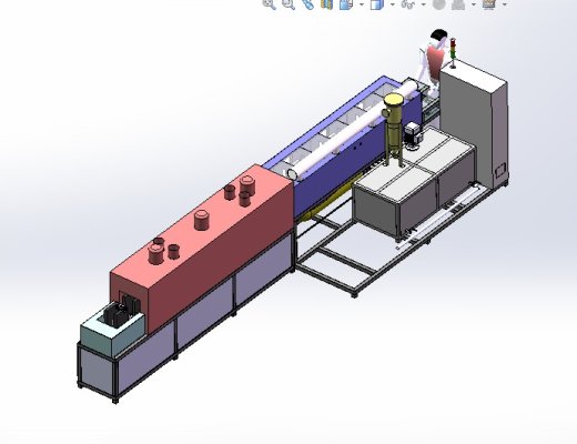 通过式环形链条清洗机3D图纸缩略图