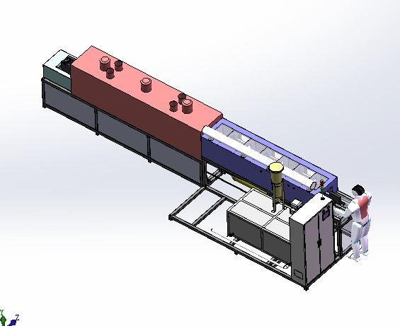 通过式环形链条清洗机3D图纸