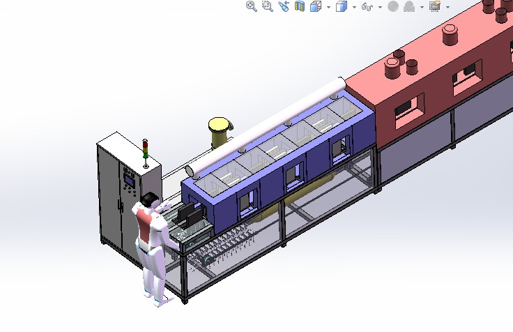 通过式环形链条清洗机3D图纸