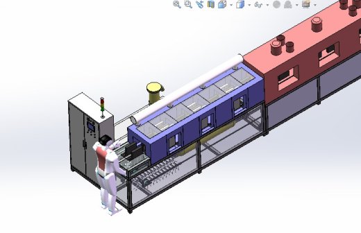 通过式环形链条清洗机3D图纸缩略图