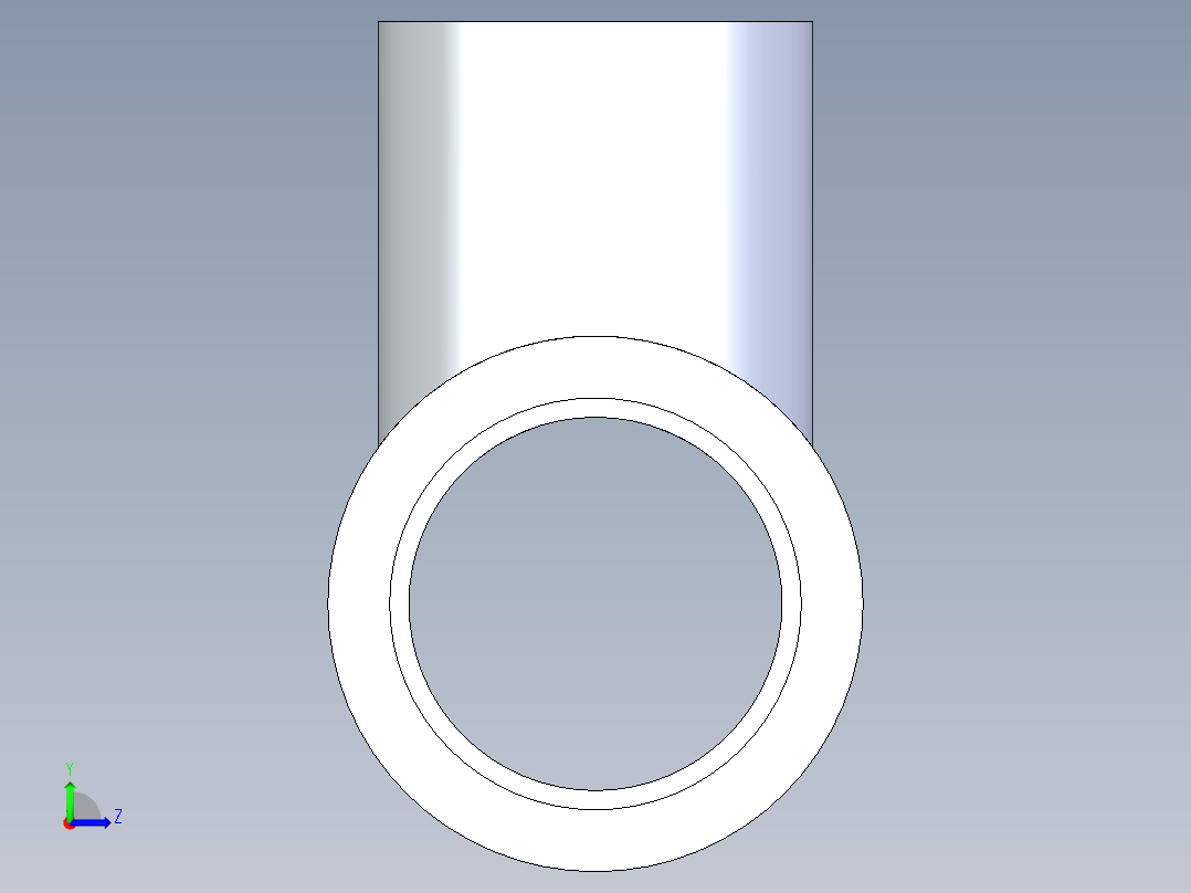 CPVC管件02-Sch80_ReducingTee_SxSxS_9801-131_1in x 0.75in左视图