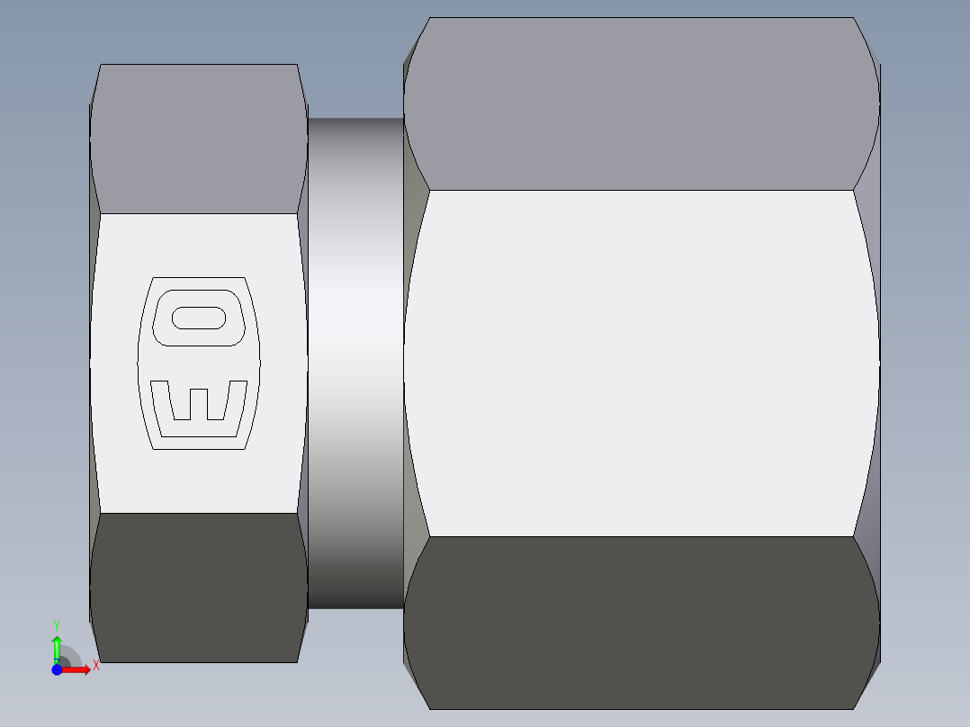 卡套式工业通用硬管接头EO_Blanking_plug_for_tube_ends_ROV10SCF前视图