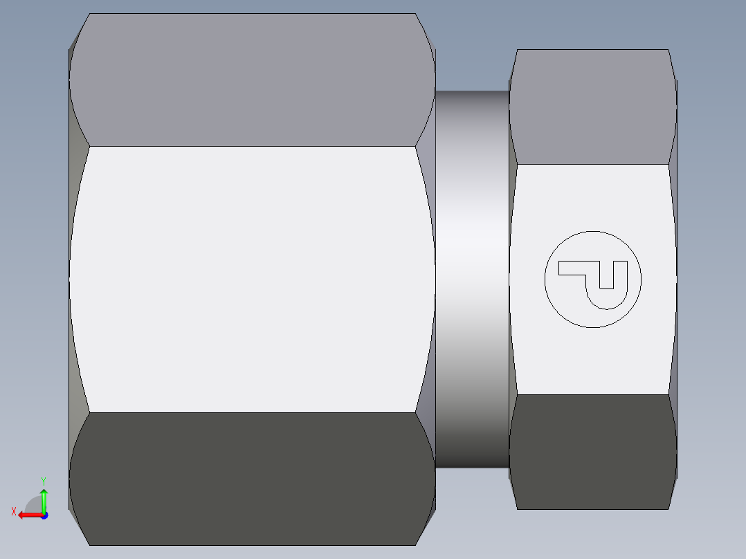 卡套式工业通用硬管接头EO_Blanking_plug_for_tube_ends_ROV10SCF后视图
