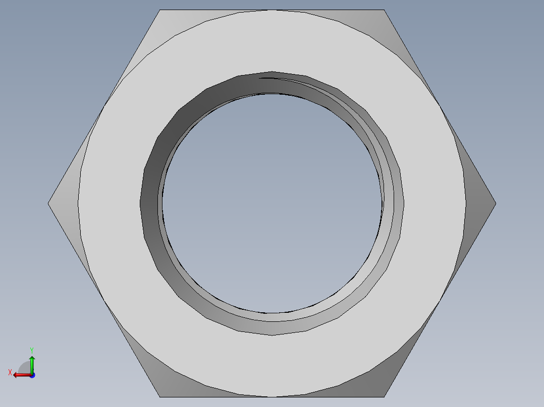 DIN 934 螺母-M52 Nut.SLDPRT后视图