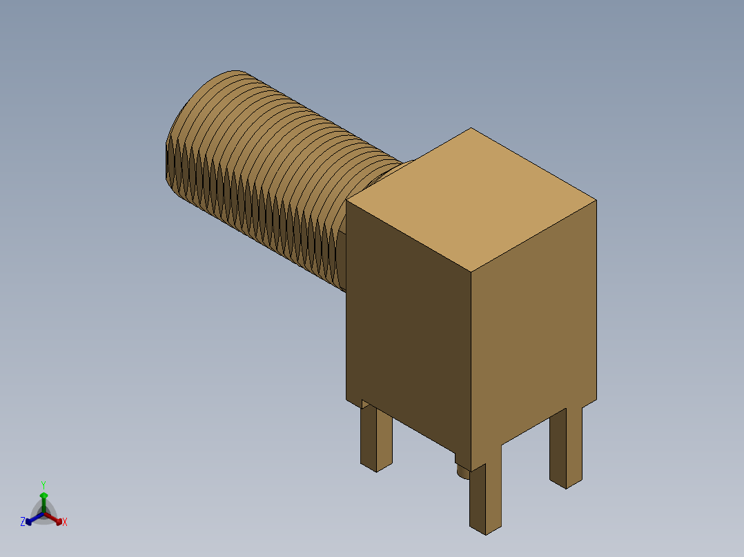 SMA接口57正等轴测图
