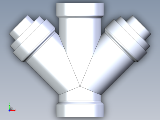 船舶管路系统S8_SeaDrainPLUS_DoubleReducingWye-SxSxSxS_37E263531_3x3x1-1-2x1-1-2in Sea Drain Plus - Double Reducing Wye - SxSxSxS前视缩略图