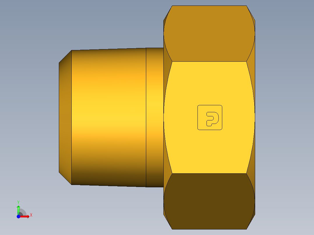 水管接头Female Hose to Male Pipe 82GH-12-8前视图