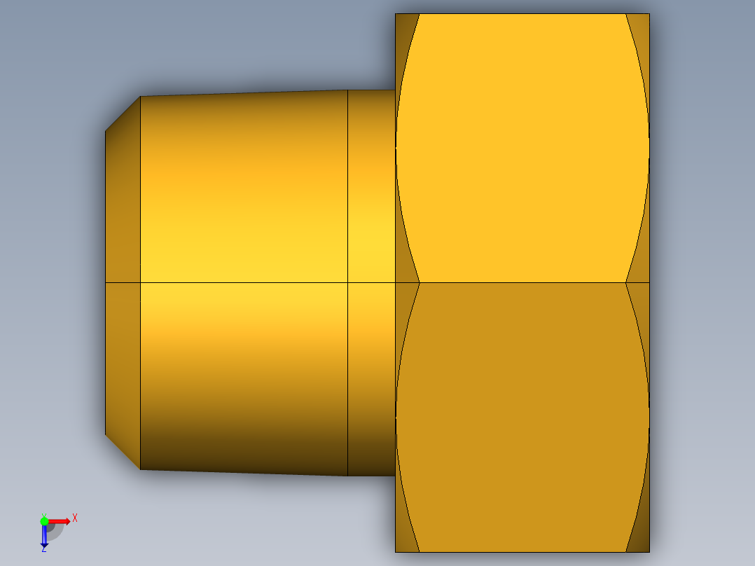 水管接头Female Hose to Male Pipe 82GH-12-8俯视图