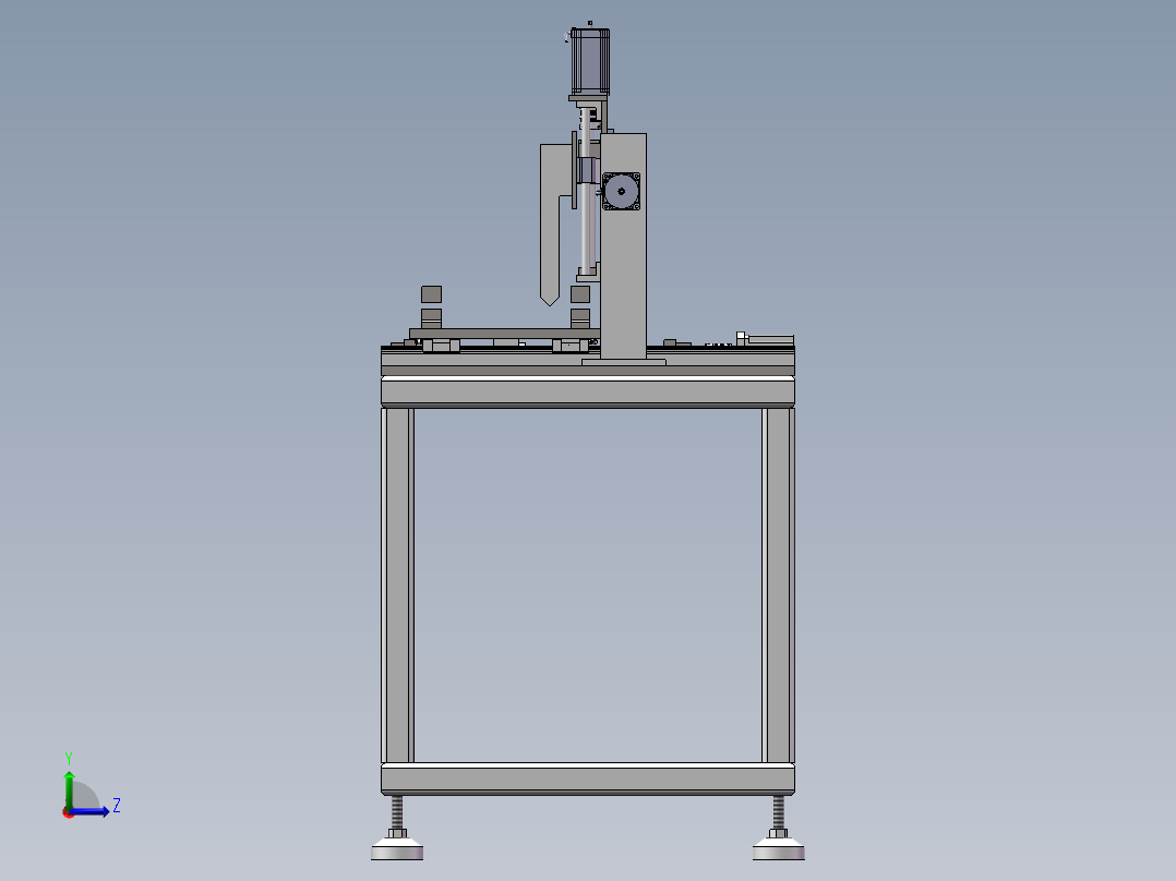龙门式主轴移动裁断机左视图