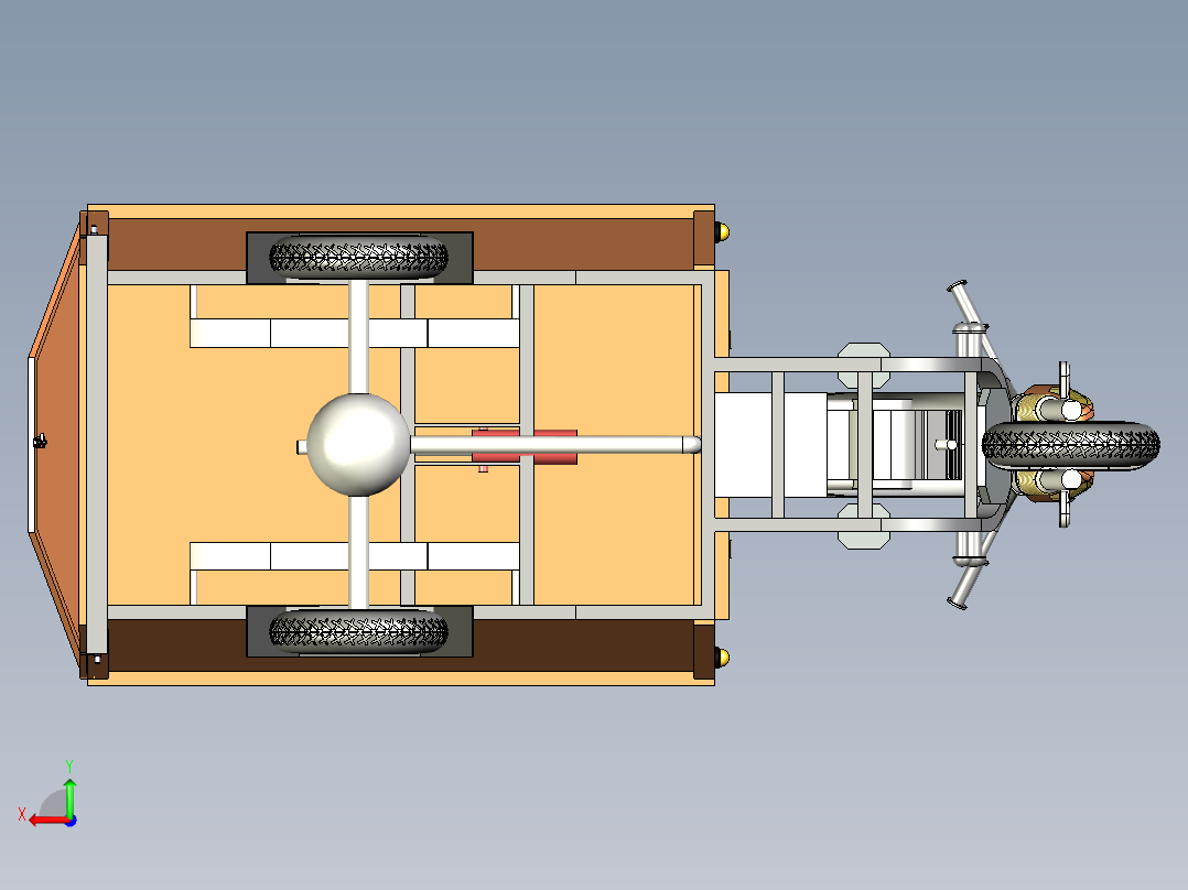 三轮垃圾运转车--x_t后视图