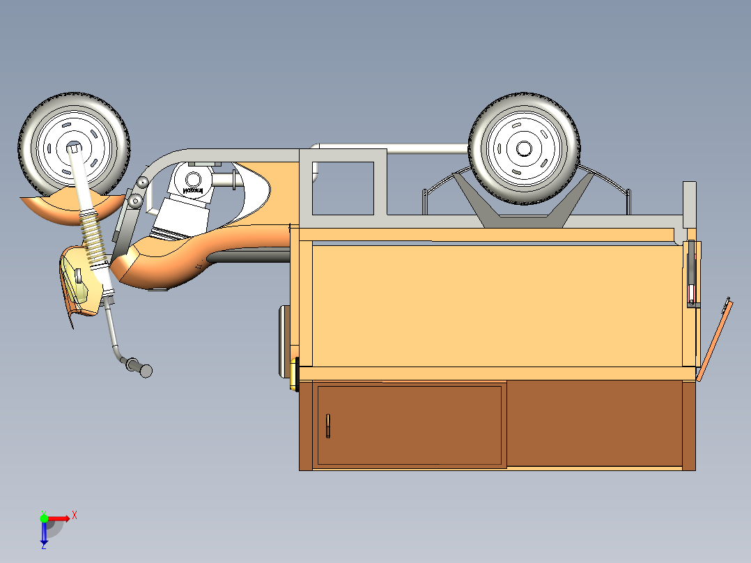 三轮垃圾运转车--x_t俯视图