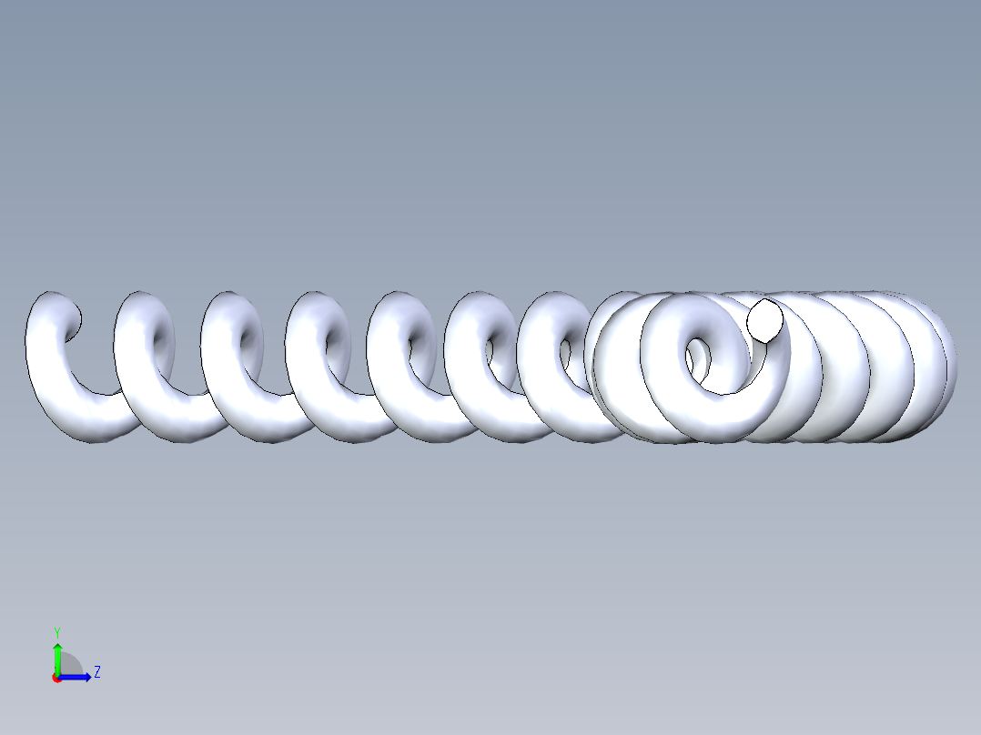 螺旋电缆左视图