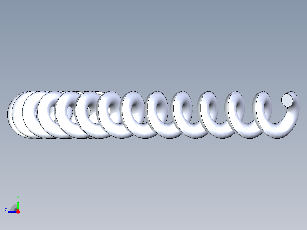 螺旋电缆右视图