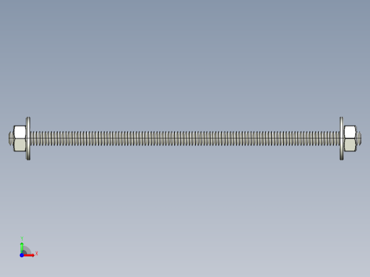紧固件-STEP 0.2500 All-Thread前视缩略图