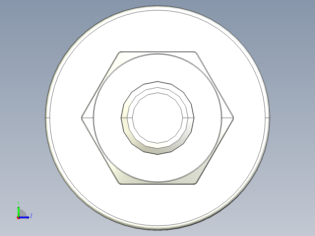 紧固件-STEP 0.2500 All-Thread左视图