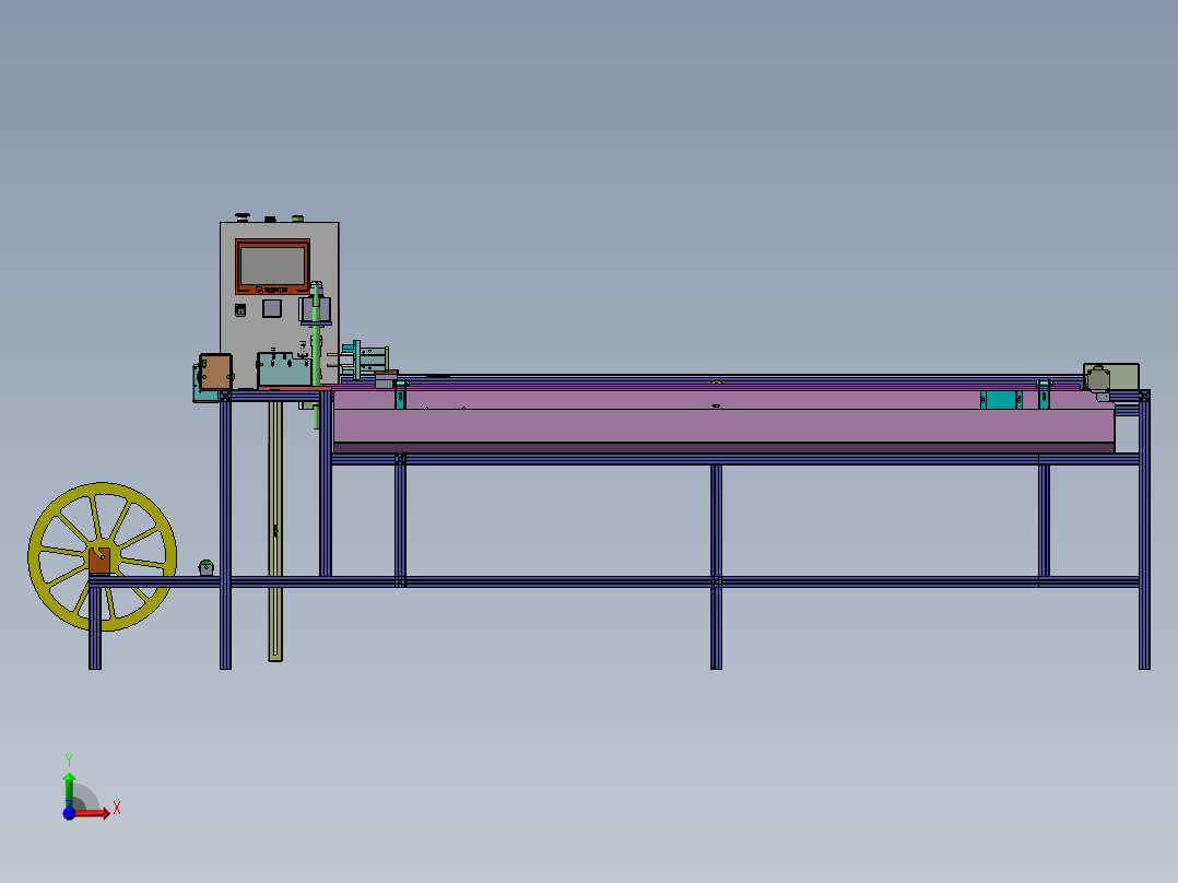 编织带裁断机（sw18+cad+bom）前视图