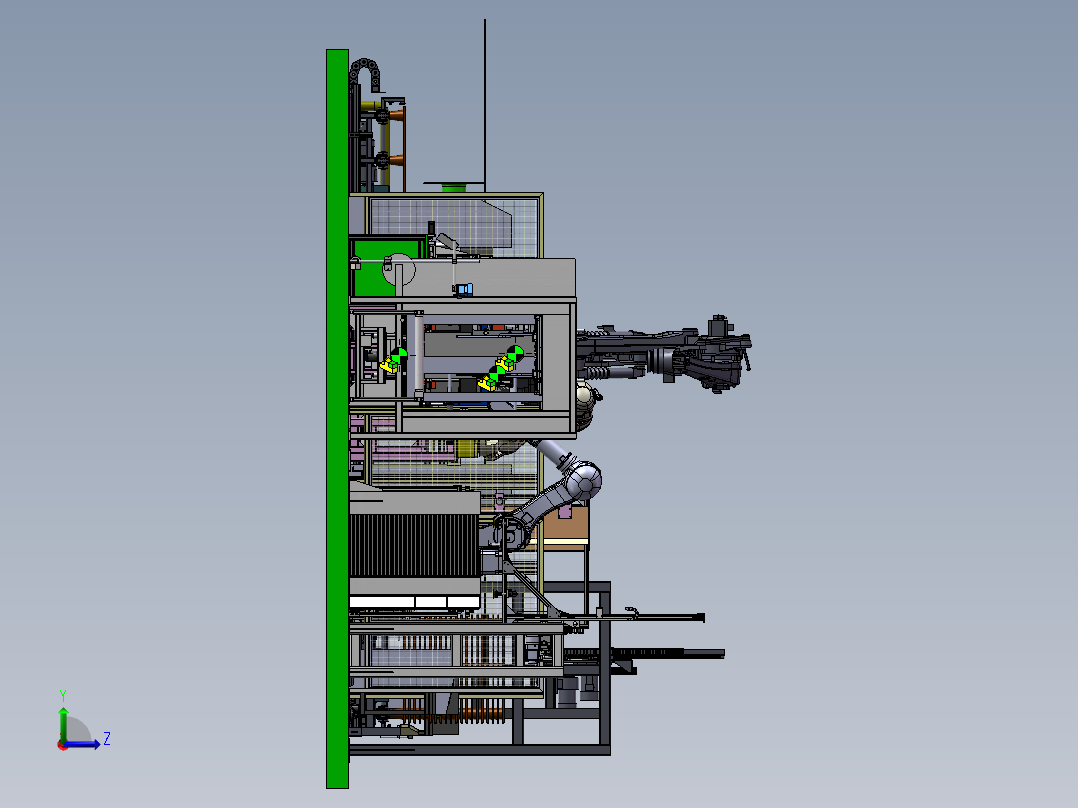 空调全自动包装线sw18可编辑左视图