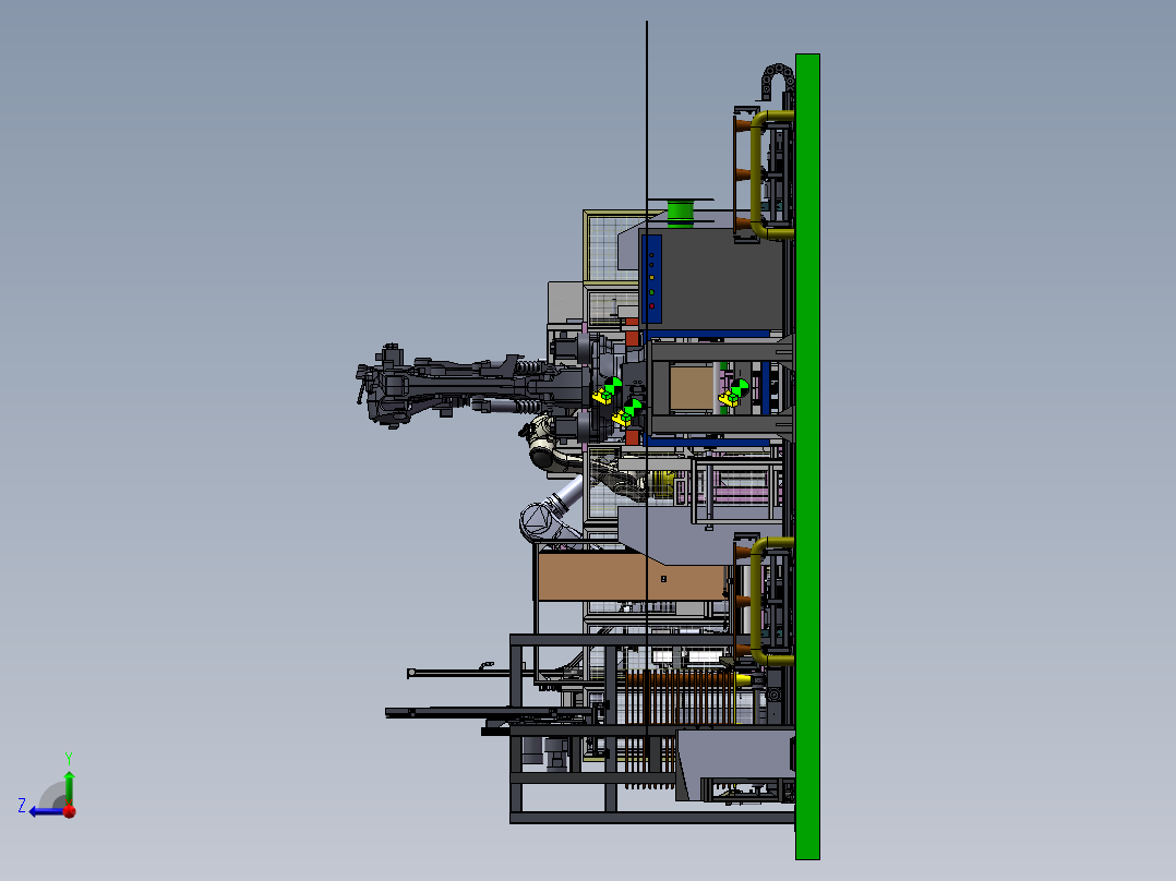 空调全自动包装线sw18可编辑右视图