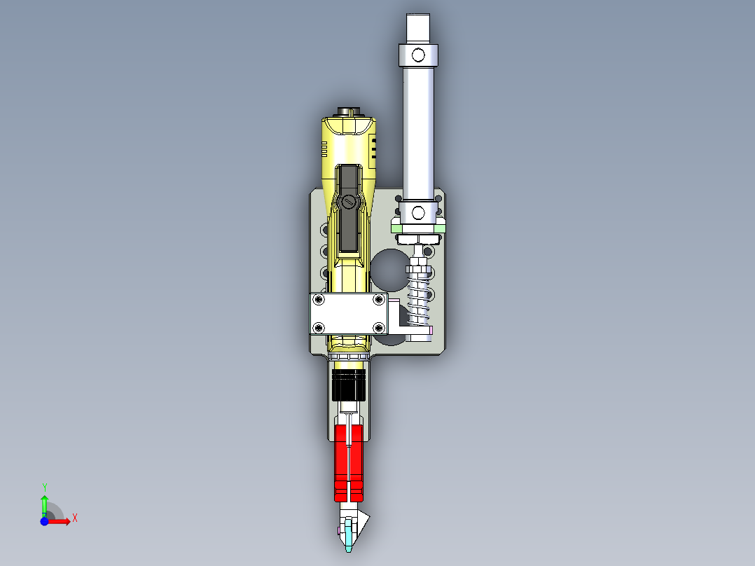 螺丝拧紧结构前视图