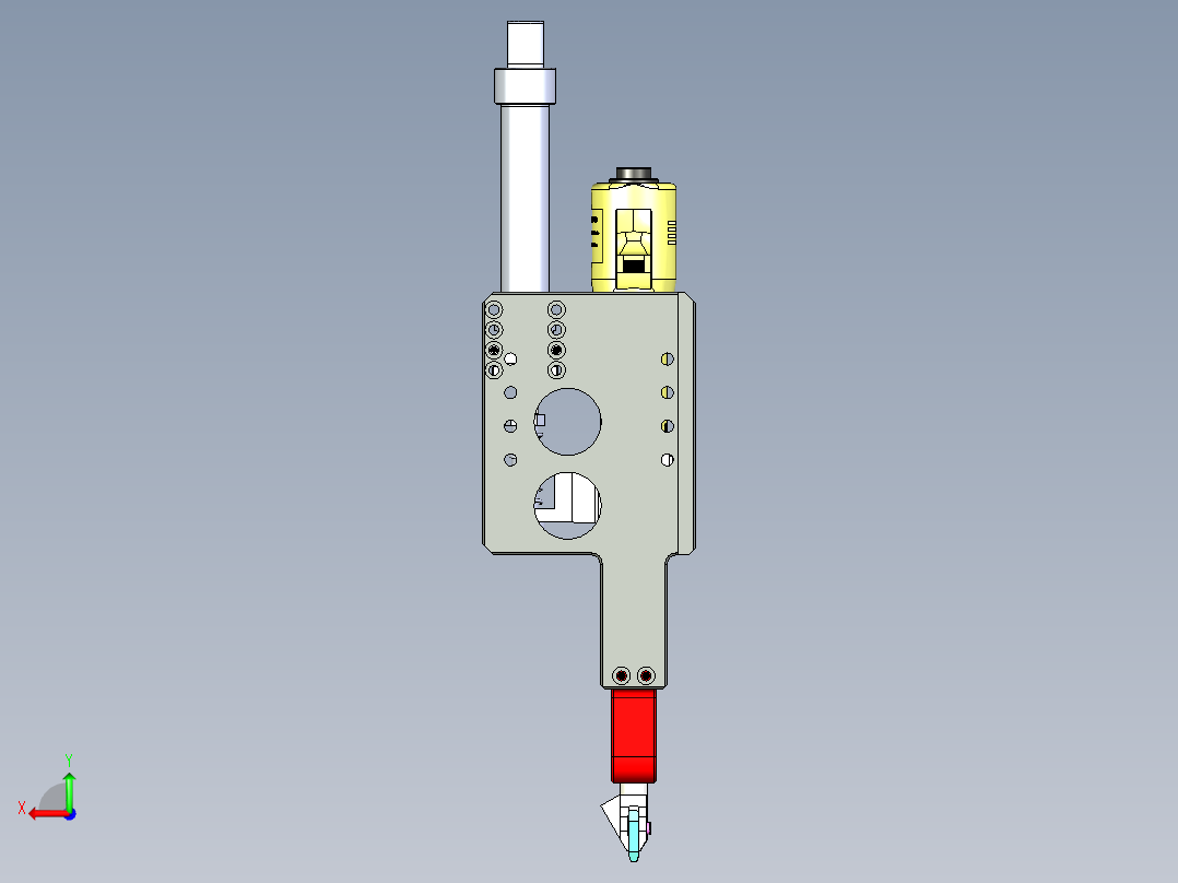 螺丝拧紧结构后视图