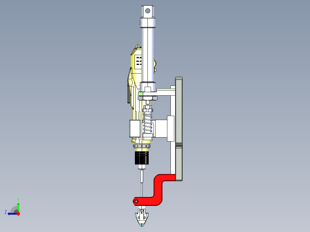 螺丝拧紧结构右视图