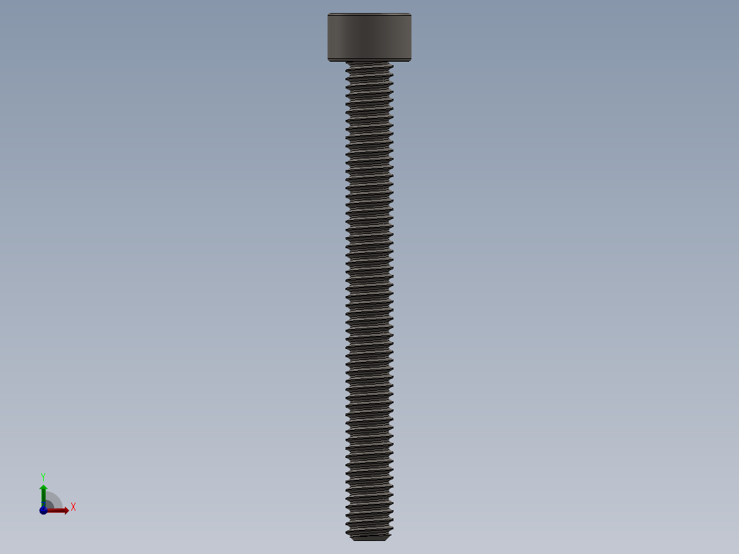 Screw_DIN_912_M4x40F_A2.SLDPRT公制内六角螺钉前视图