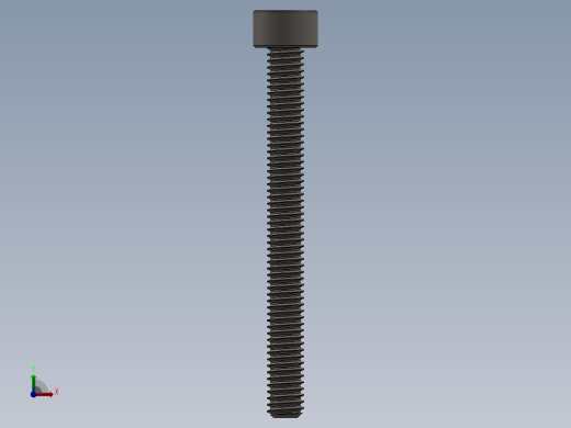 Screw_DIN_912_M4x40F_A2.SLDPRT公制内六角螺钉前视缩略图