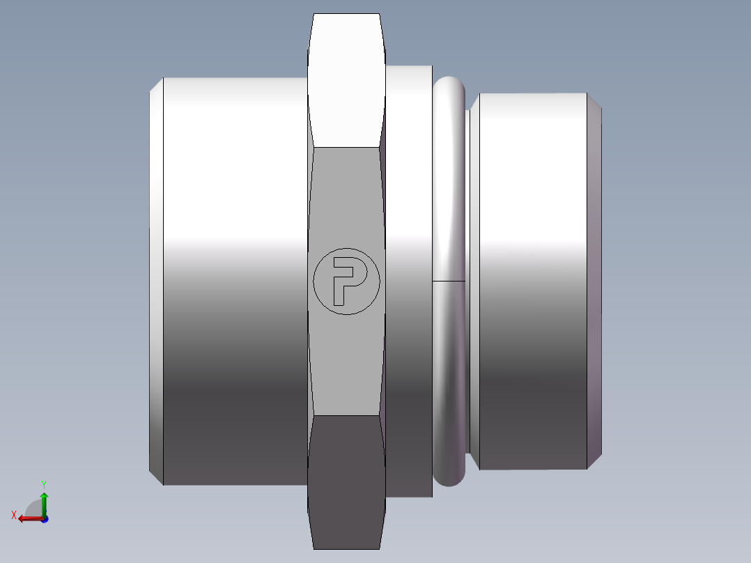 美制O圈密封接头、1CO-36-16后视图