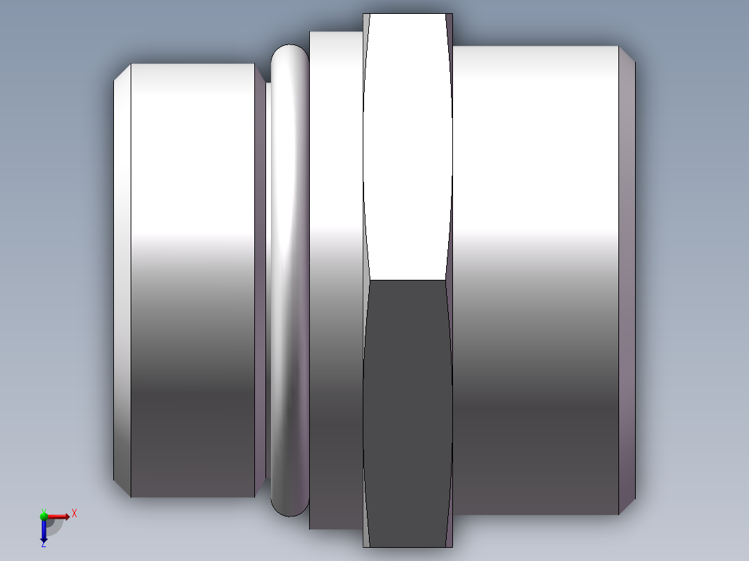 美制O圈密封接头、1CO-36-16俯视图