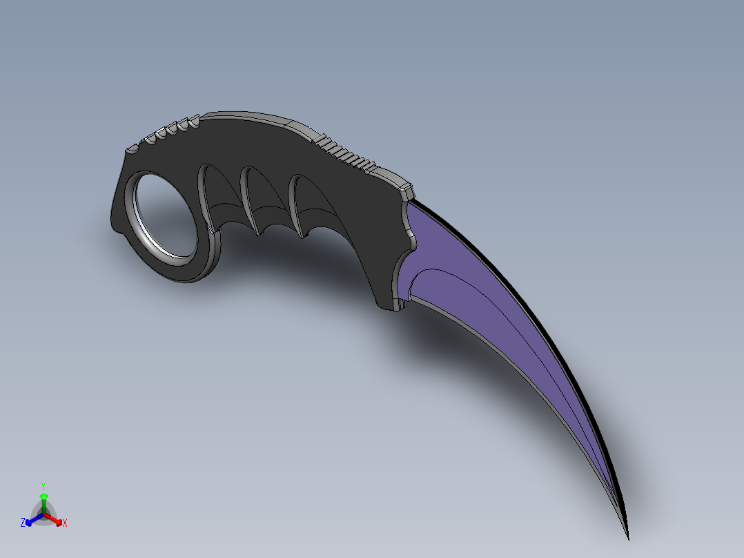 爪子刀、刀(33)正等轴测图