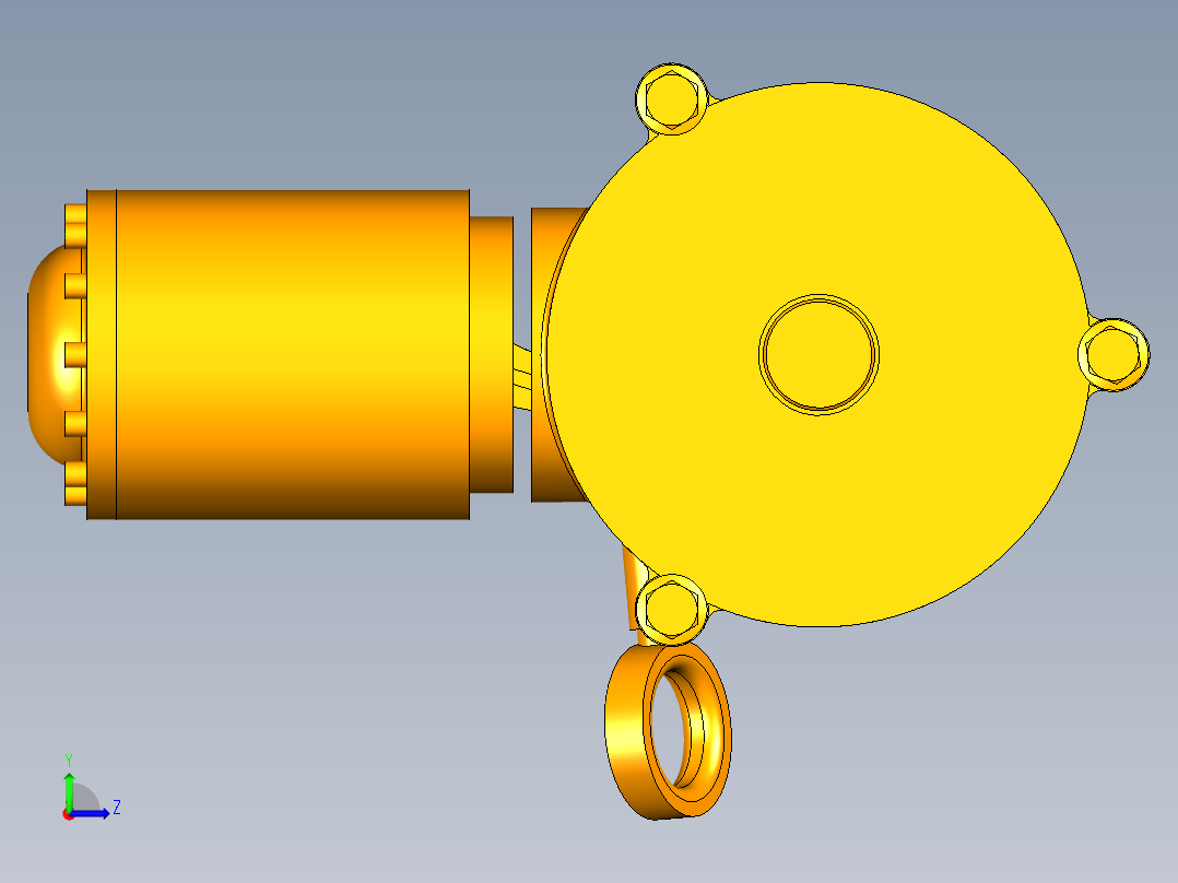 CAE真空泵运动仿真左视图