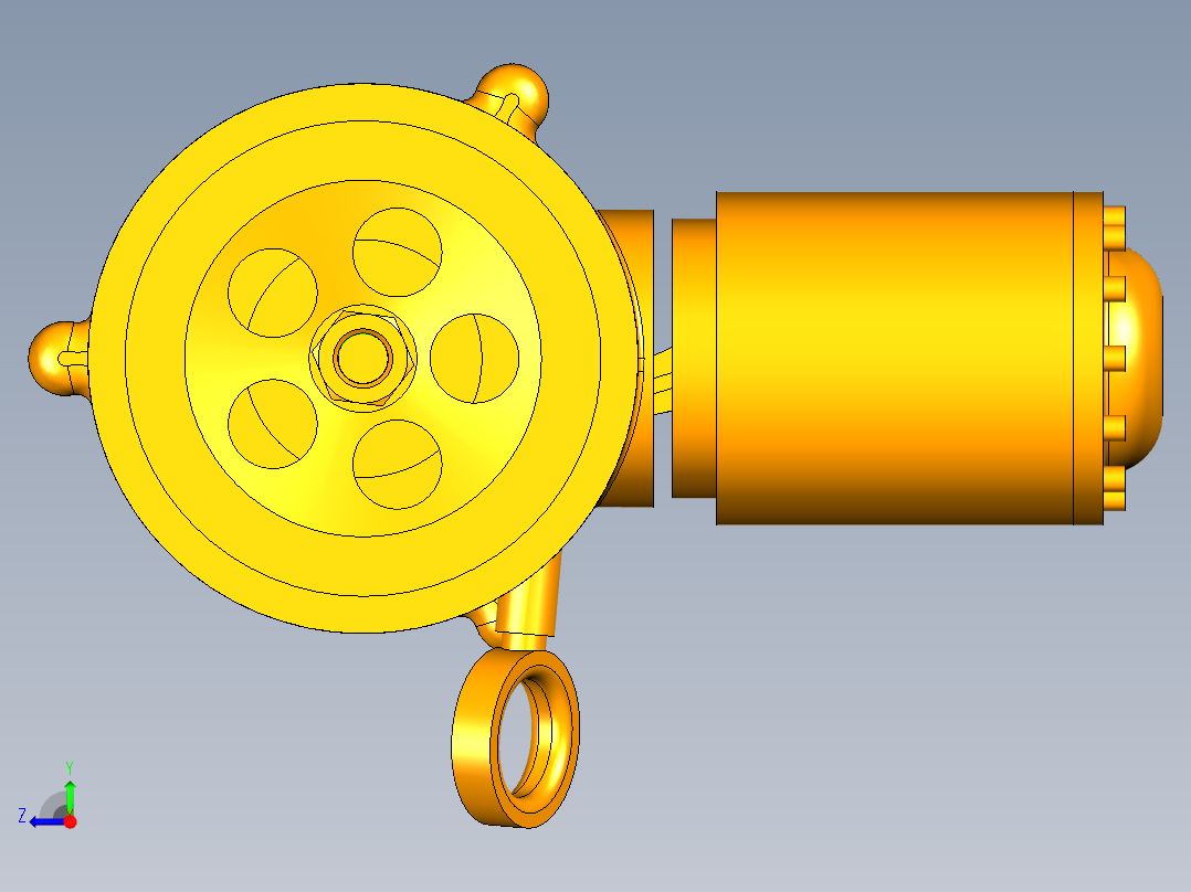 CAE真空泵运动仿真右视图