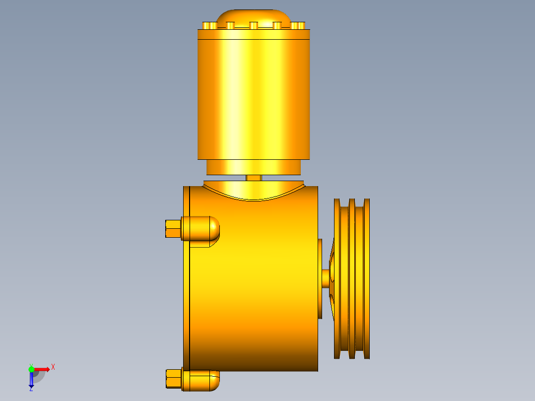 CAE真空泵运动仿真俯视图