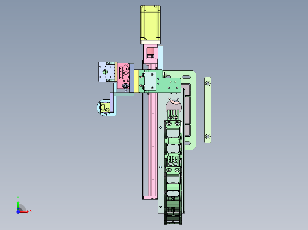 带视觉检测的搬运机构前视图